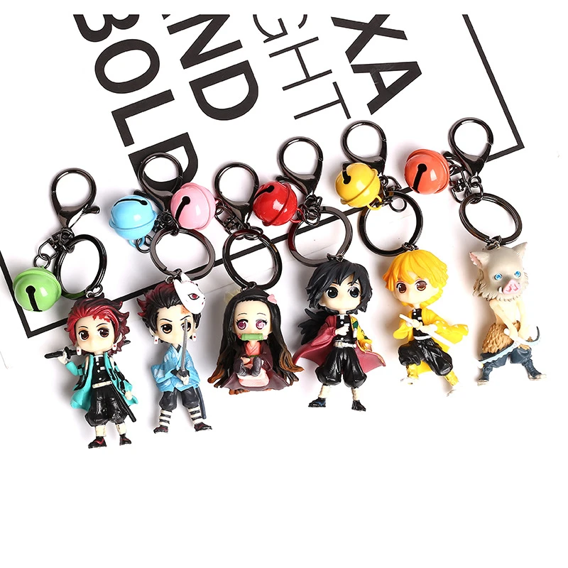 Брелок для ключей ПВХ игрушка-убийца демонов киметасу камадо танджиру незуко