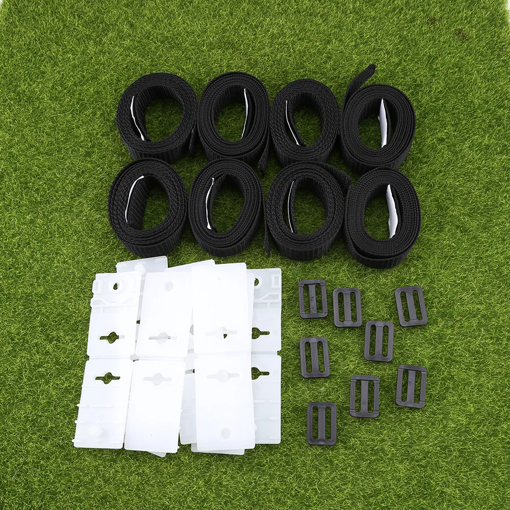 

8 Sets Pool Cover Roller Strapping Kits Accessories Swimming Pool Reel Tube Car Roll Film Device for Pool Solar Cover Reel