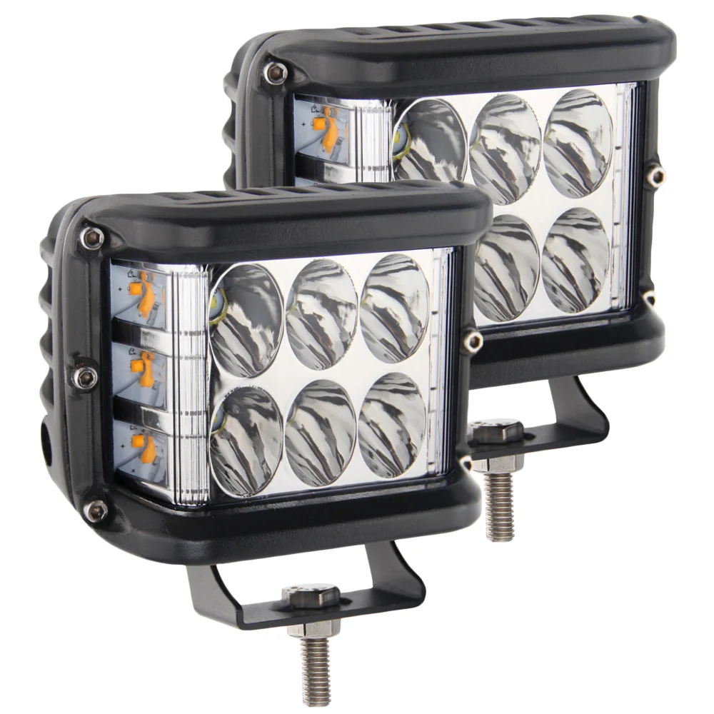 

4-inch LED work light bar, white and amber car and flash, high-quality aluminum alloy car work light