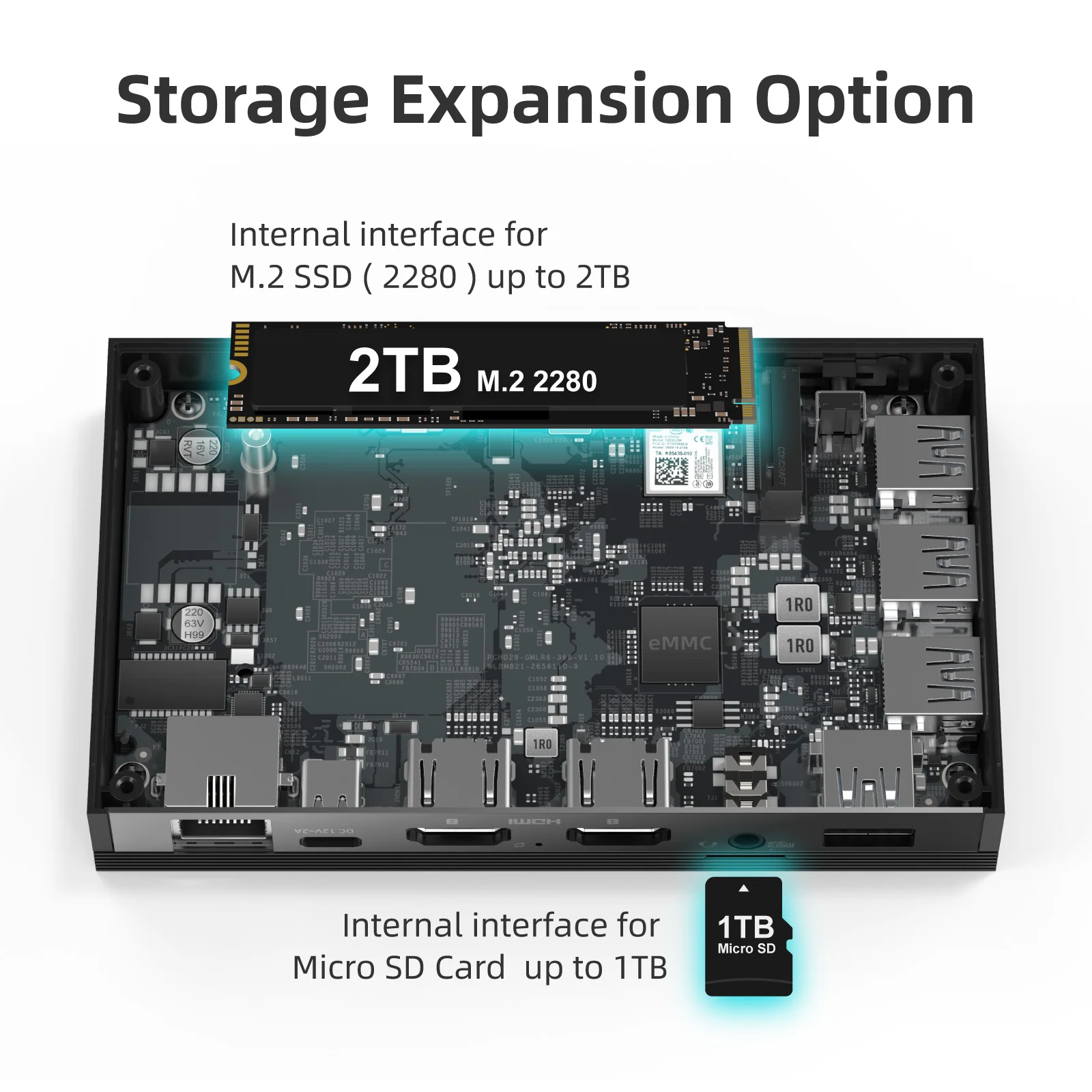 Мини-ПК MeLE без вентилятора Windows 10 Pro Intel J4125 4 ядра 8 + 128 ГБ | Компьютеры и офис