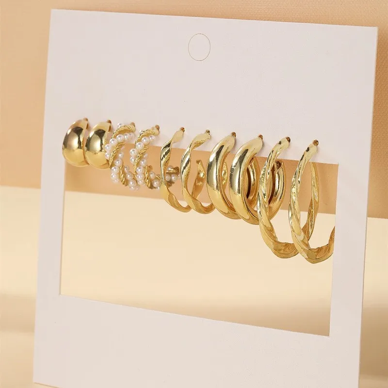 Женские серьги-подвески с большим круговым жемчугом 17 км модные кисточками набор