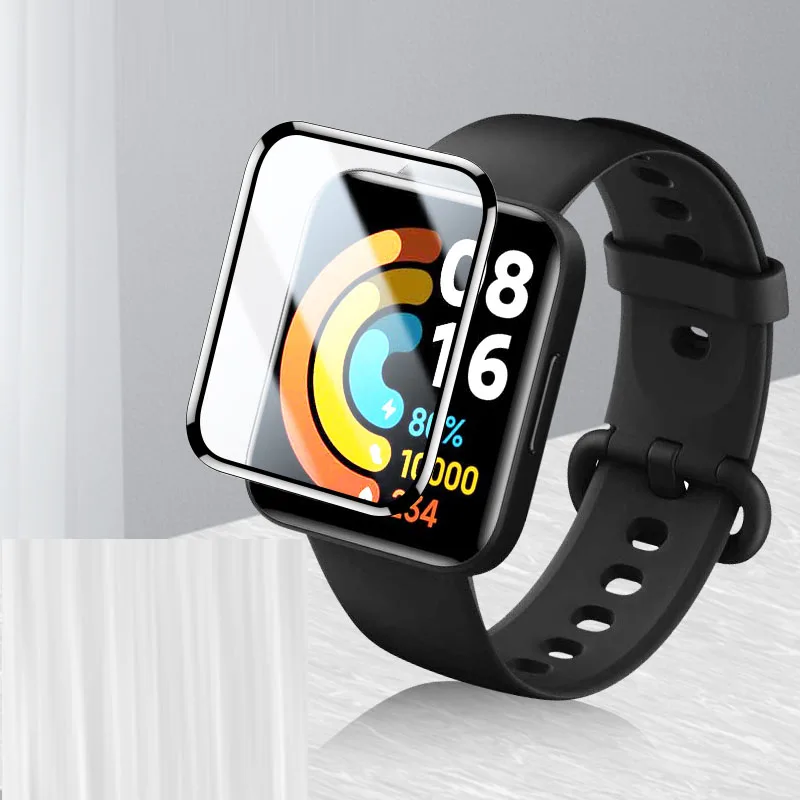 Защитная 3d-пленка с закругленными краями для умных часов Xiaomi Redmi Watch/Mi Watch Lite 2