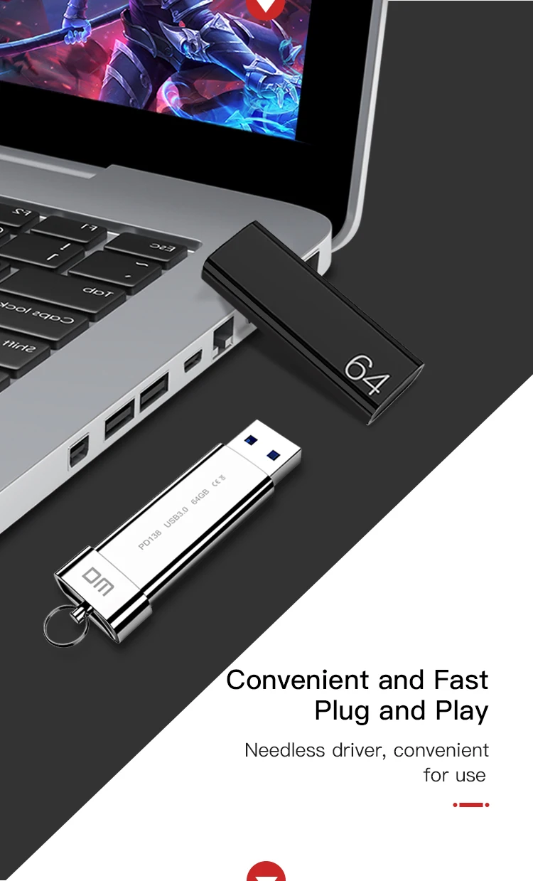 Высокоскоростной 3,0 PD138 128GB 64GB 32GB USB флэш-накопитель для компьютера