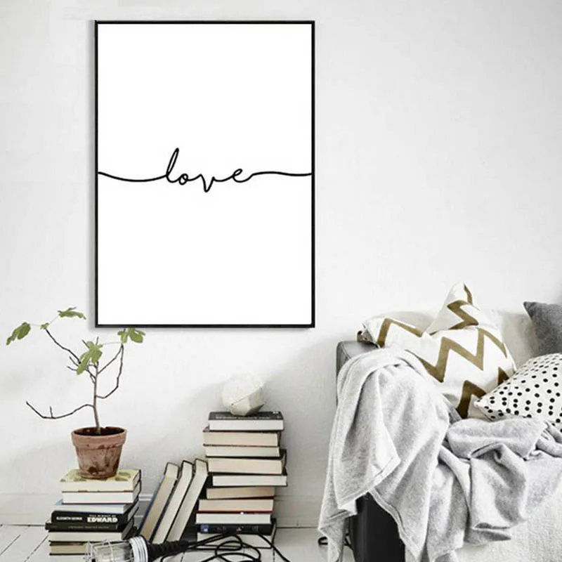 Черно белые постеры и печати с цитатами минималистичные парусиновые настенная