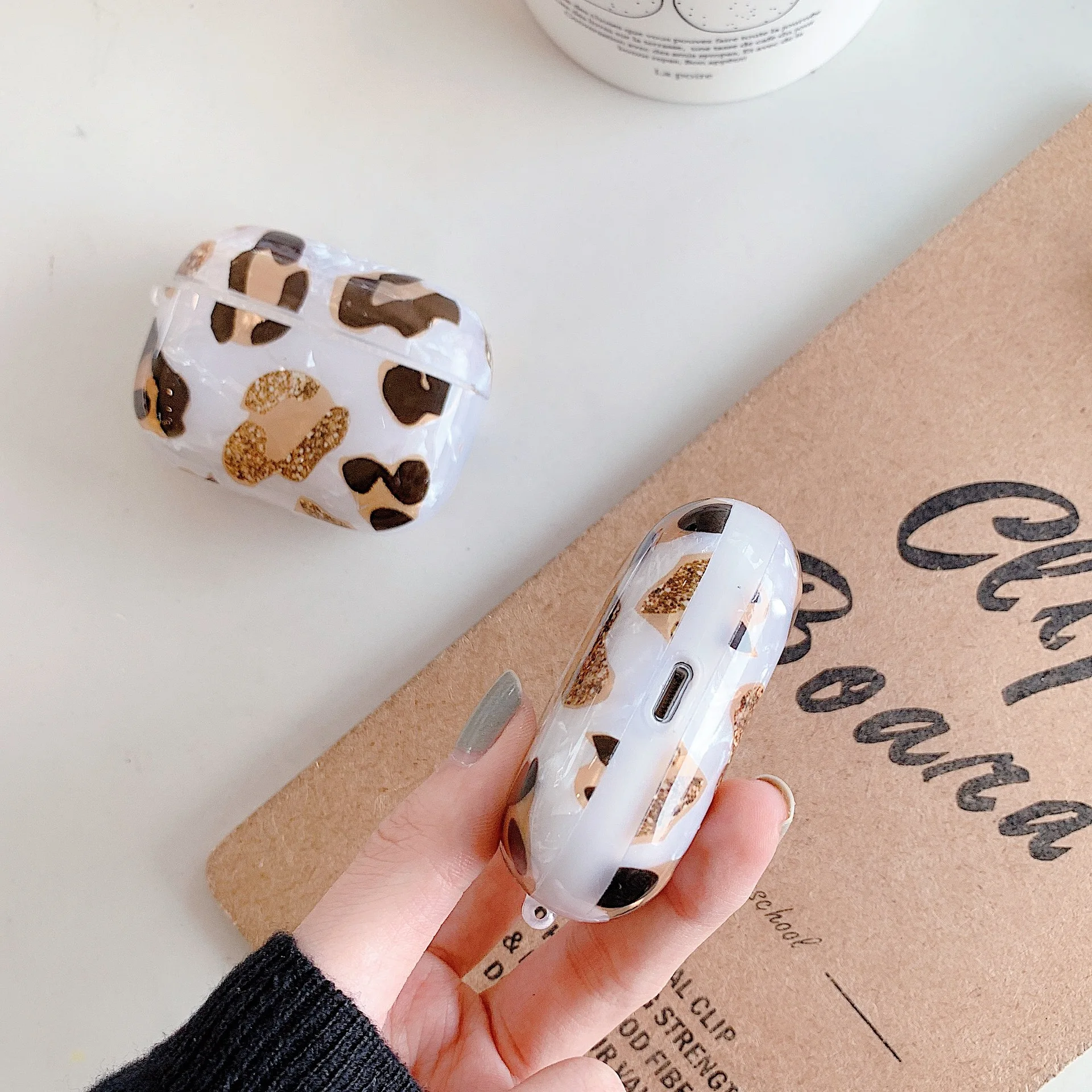 Мягкий силиконовый чехол с леопардовым принтом для Airpods Pro роскошный защитный Airpod