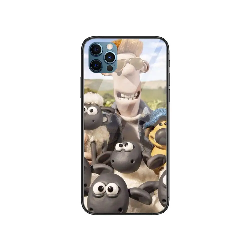

Sean Cartoon Lamb Winnie Style Phone Case cover For iphone 12 pro max 11 8 7 6 s XR PLUS X XS SE 2020 mini black cell shell