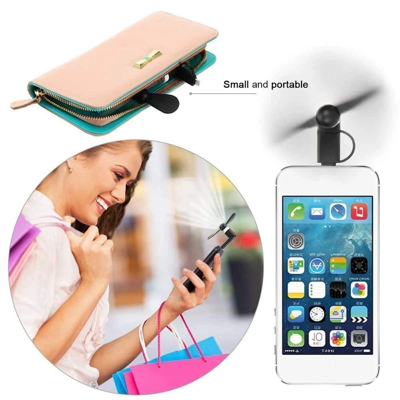 Портативный 2 в 1 USB вентилятор для мобильного телефона Powerfull hanldhened мини iPad iPhone 5 6 7 8