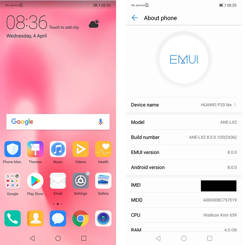 Global Rom HUAWEI P20 Lite ANE-LX2 smartphone 4GB 64GB 5.84 inch AI camera Dual SIM Android 8.0 Face Unlock Mobile