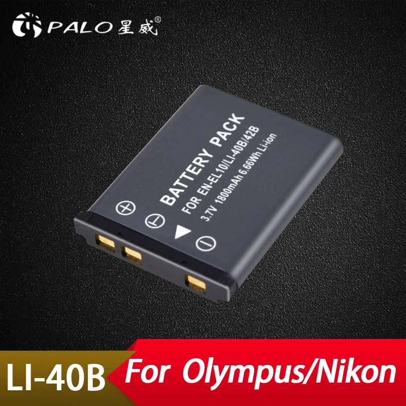Аккумулятор Palo 1pce для цифровой камеры Сменный аккумулятор фотоаппарата Olympus Nikon