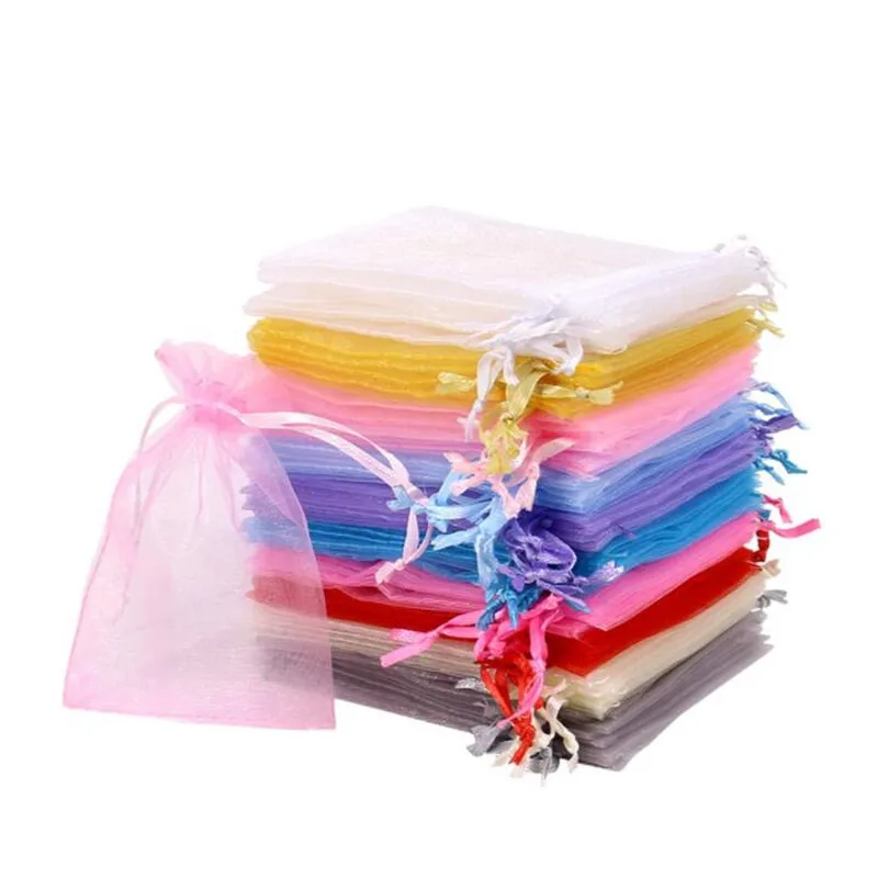 50 шт. мешочки для ювелирных изделий из органзы|Подарочные сумки и упаковка| |