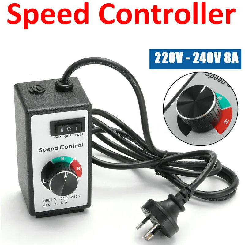 

8A 220V-240V Variable Speed Controller Control Motor Rheostat For Router Fan