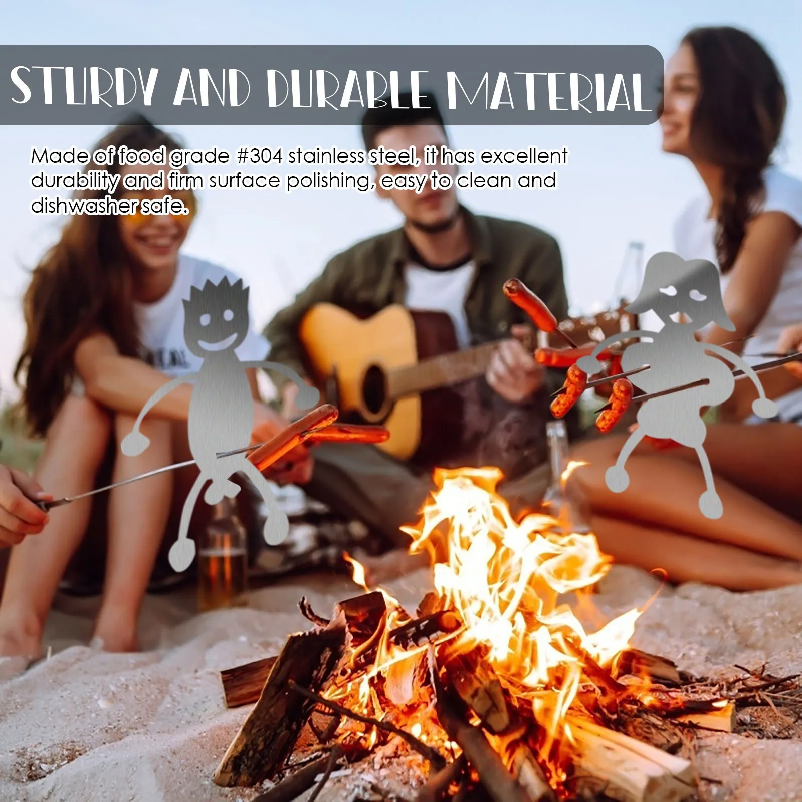 В наличии на складе Сталь для хот догов Зефир жаровни костра палочки шампур Для