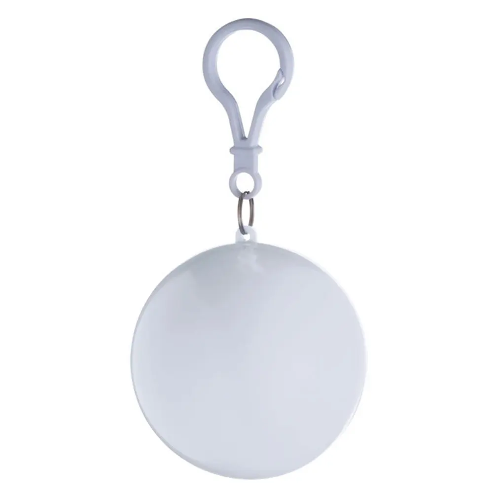 

1 PC Portable Disposable Raincoat Ball Plastic Rainwear Travel Emergency Rain Poncho Disposable Keyring Ball Colorful