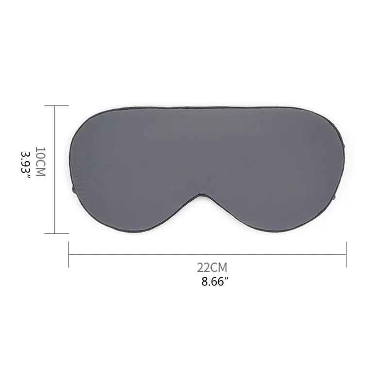 

H7JC Unisex Double Sided Cool Warm Sleep Eye Mask Milk Fiber Mesh Blackout Blindfold Eyeshade with Adjustable Earloop for Travel