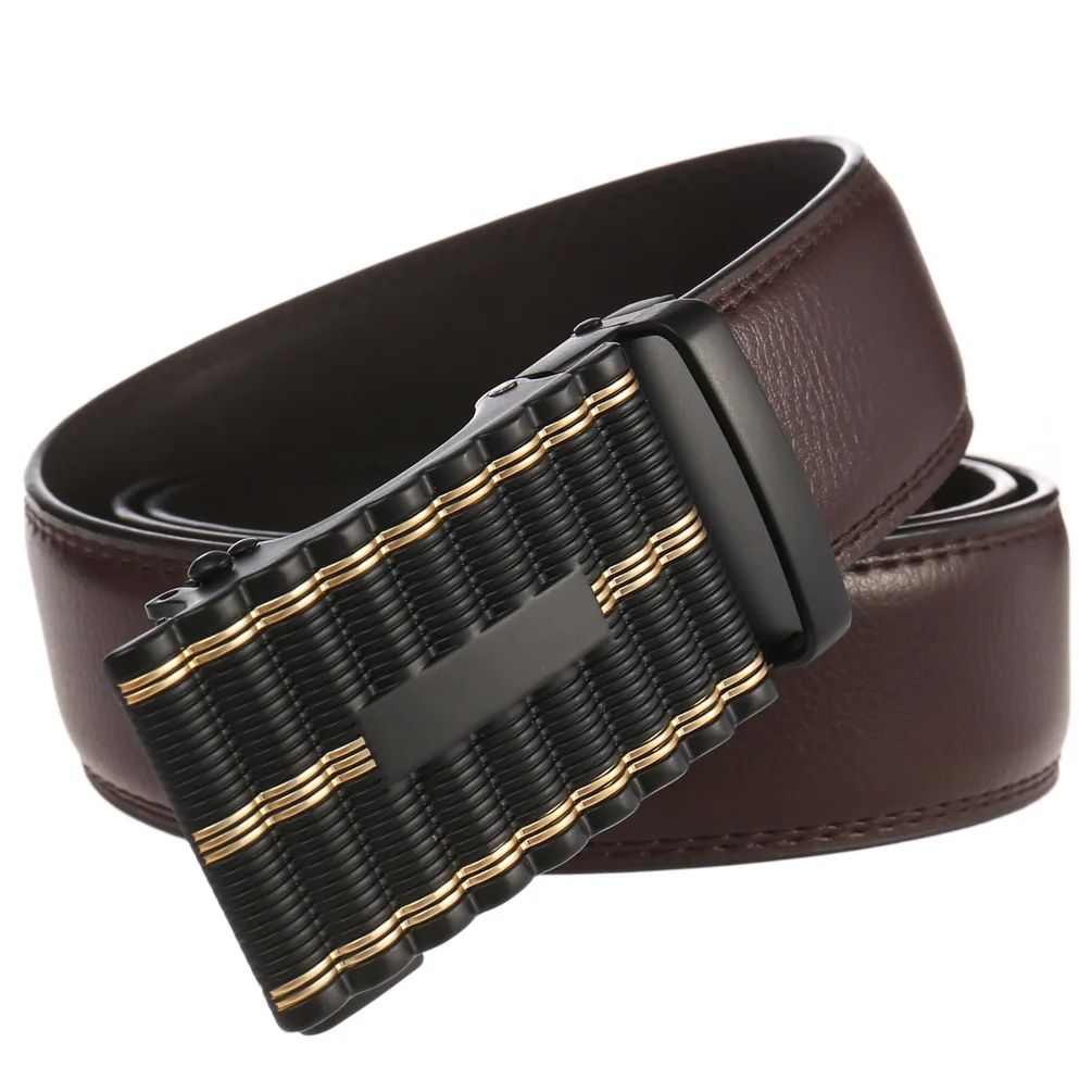 

Famous Brand Belt Men Top Quality Genuine Luxury Leather Belts for Men Strap Male Metal Automatic Buckle Men Belts G36-561942-1