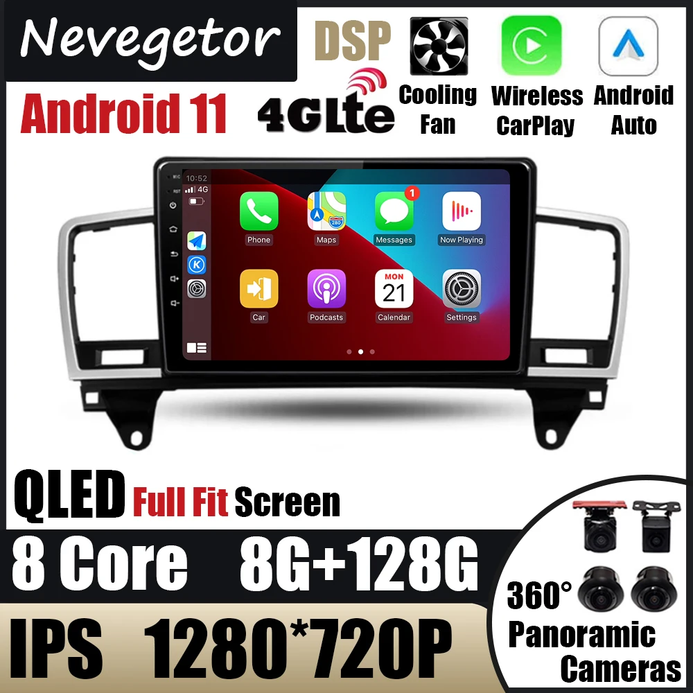 

9 ''Android 11 Автомобильный плеер для Mercedes Benz M-Class M класс W166 ML 2011 - 2015 WIFI автомобильное радио мультимедийная навигация GPS