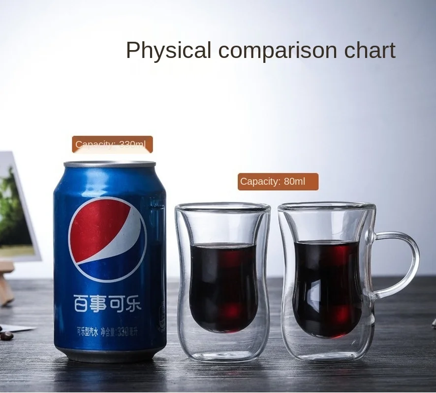 

New double wall glass cup coffee cup glass tea transparent cup tea cup set glass coffee set