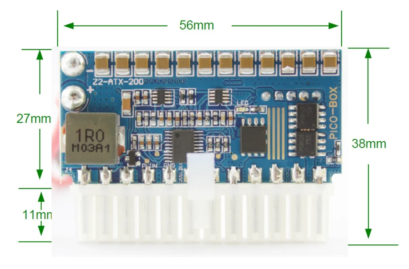 

Z2-ATX-200 PICO-BOX High Power Direct Plug DC-ATX Power Module ITX 24PIN