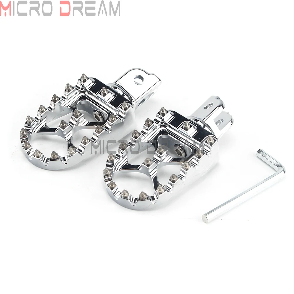 Хромированная Защитная панель для мотоцикла водителя половицы широкий MX