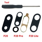 Оригинальное стекло объектива задней камеры с наклейкой для Huawei P30 P40 Lite 5G P30 P40 Pro, стеклянная линза камеры с инструментом для ремонта