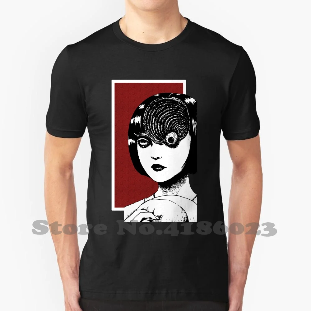 

Удзумаки большие спиральные черные белые футболки для мужчин и женщин томие Ито дзюндзи Ито ужас Призрак Демон девушки милые японские манг...