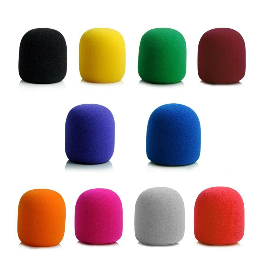 

10x Mic Foam Microphone Sponge Covers Professional Studio Windscreen Shield Handheld Microphone DJ Windproof Mic Sleeve