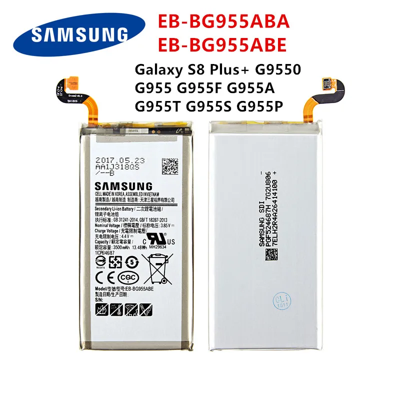 

SAMSUNG Orginal EB-BG955ABA EB-BG955ABE 3500mAh Battery For Samsung Galaxy S8 Plus+ G9550 G955 G955F G955A G955T G955S G955P