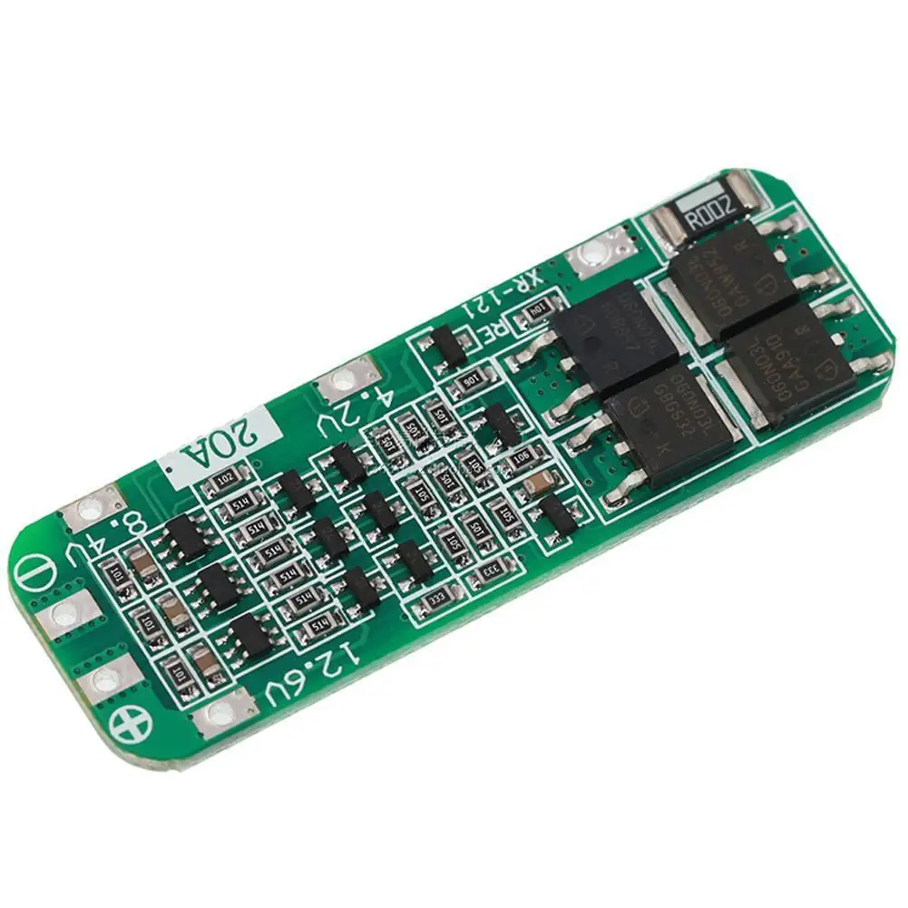 

Защитная плата для зарядки литиевой батареи 20 А, модуль для аккумулятора печатной платы 64x20x3,4 мм