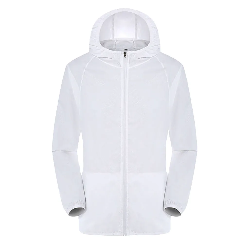 

Men's Women Casual Hooded Jackets Windproof Ultra-Light Rainproof Windbreaker Top Outdoor Sport Skin Jackets m815