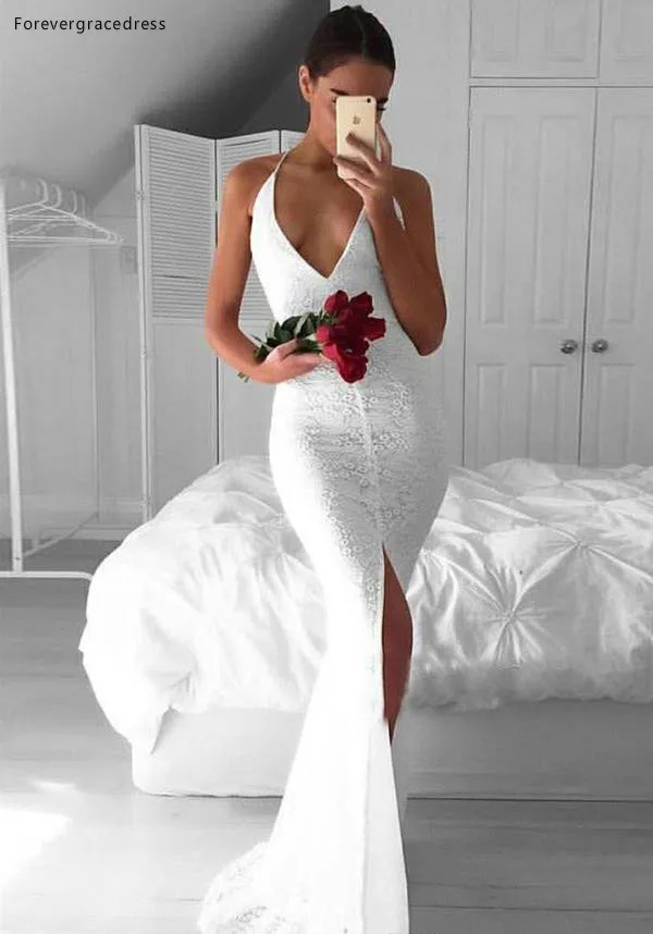 2019 свадебное платье русалки спереди с v образным вырезом крест накрест открытой