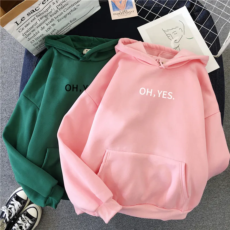 

Толстовка Женская в Корейском стиле, Свитшот оверсайз с надписью, пуловер в стиле Харадзюку, утепленная Свободная Повседневная универсальн...