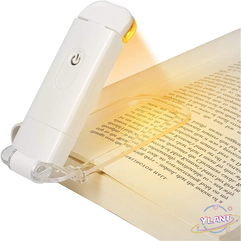 

YLANT LED USB Rechargeable Book Reading Light Brightness Adjustable Eye Protection Clip Book Light Portable Bookmark Read Light