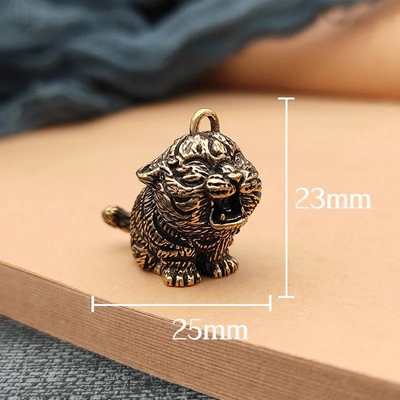 Латунные брелоки сделай сам в стиле ретро для мужчин и женщин милые фигурки тигра