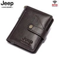 men card holder wallets men rfid genuine leather slim wallet small money bag male aluminum anti scan business bank card case