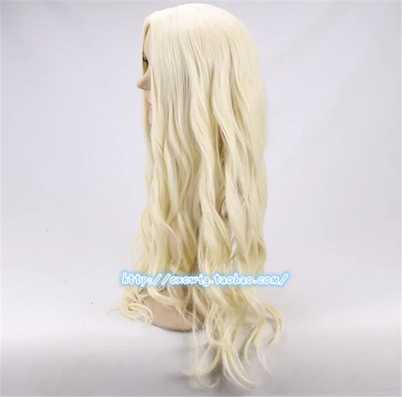 Аниме Клеймор Тереза косплей парик 75 см бежевый блонд термостойкие