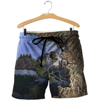 mens comfortable shorts mallard and angler 3d printing summer beach party swimming shorts unisex casual belt stretch pants 9306