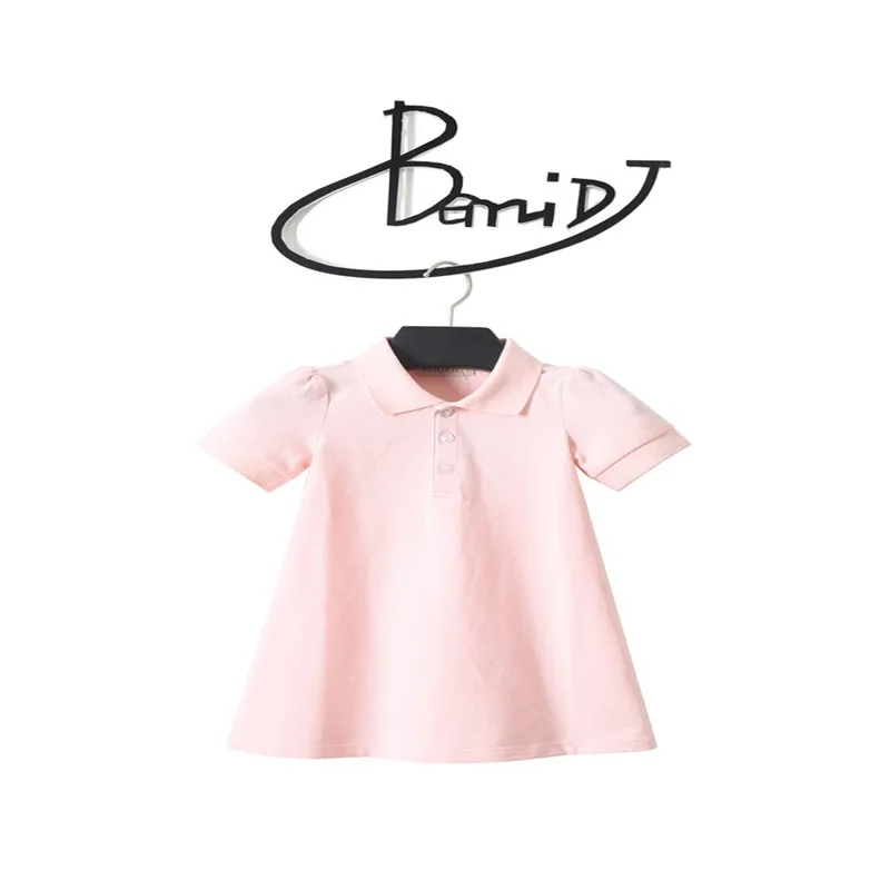 

2020 Fashion New Summer Girls Dress Short Sleeve Girls Casual Maxi Dresses Fashion Kids Clothes with Cotton Pink Dress