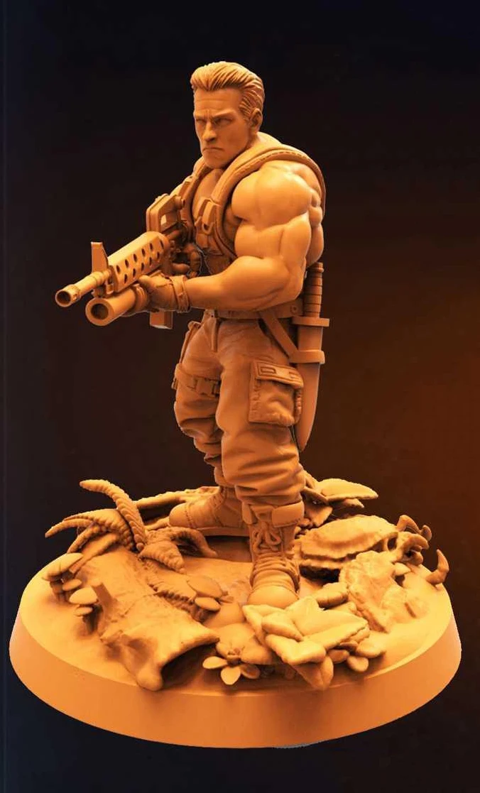 

1/24 75mm 1/18 100mm Resin Model Kits Jungle Warrior Soldier Figure Sculpture Unpainted No Color RW-356