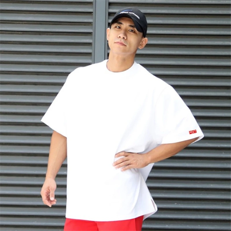 Футболка мужская хлопковая с принтом повседневная тренировочная коротким