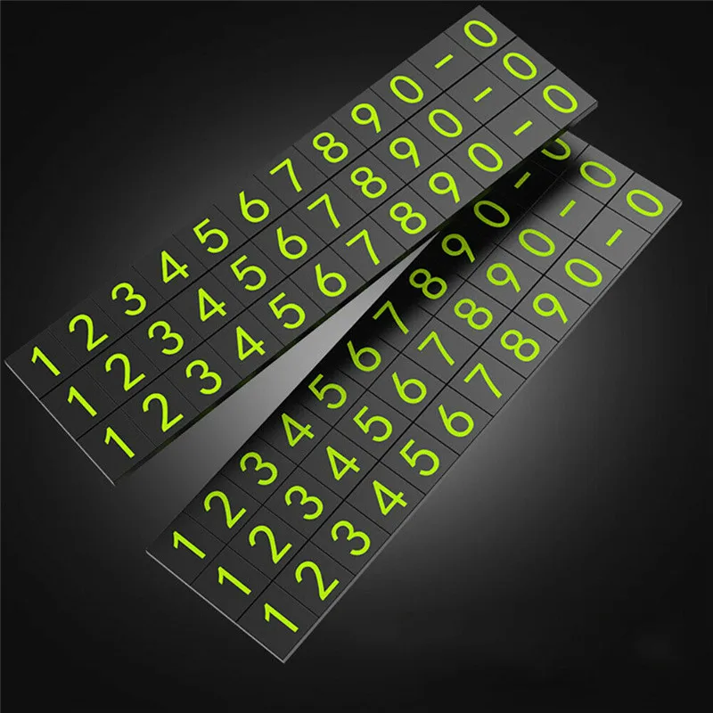 Светящийся автомобильный номер карточка с телефоном для временной парковки