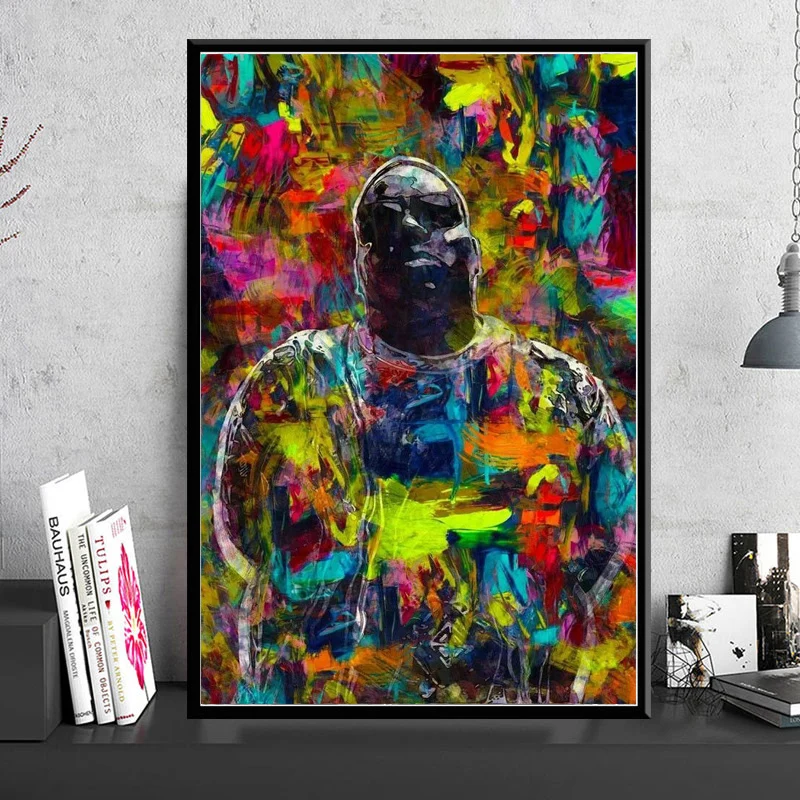 

Poster And Prints New Psychedelic Notorious B.I.G Biggie Tupac Rapper Star Art Painting Wall Pictures Home Decor quadro cuadros