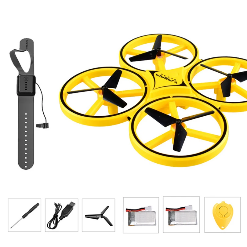 Мини вертолет индукционный Дрон Смарт часы ручной датчик жеста дистанционного