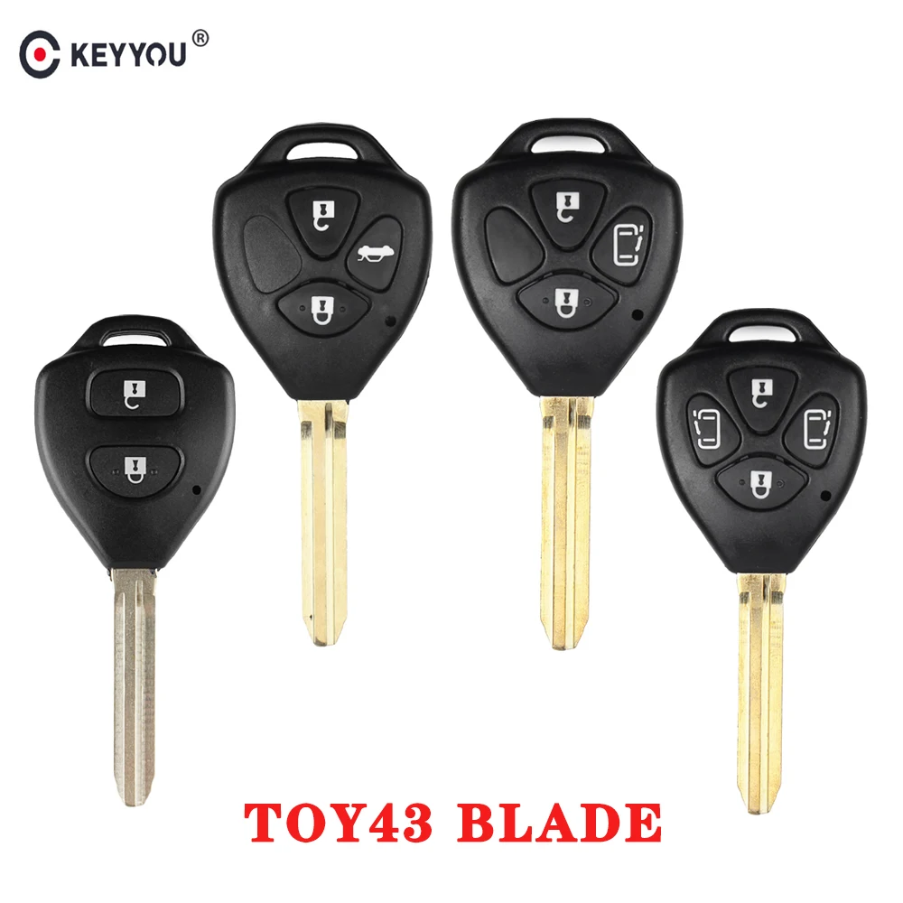 Чехол KEYYOU для автомобильного ключа с дистанционным управлением 2/3/4 BTN Toyota Camry Corolla