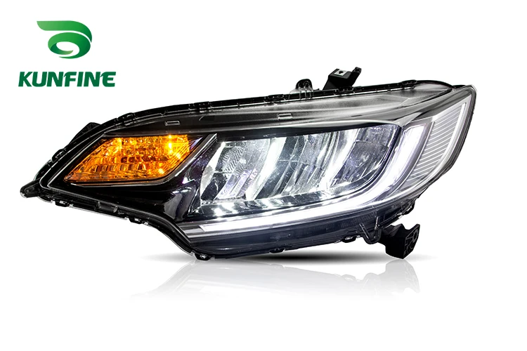 

KUNFINE Car Styling Car Headlight Assembly For Honda Fit Jazz GK5 2014-2018 LED Head Lamp Car Tuning Light Parts Plug And Play