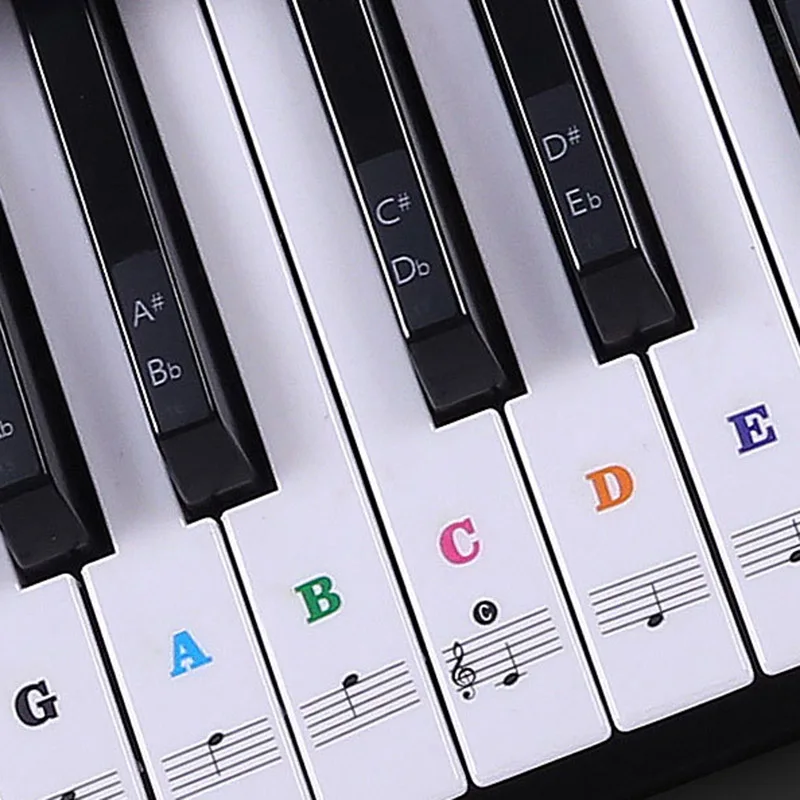 New Music Keyboard Piano Stickers Transparent Removable for 37 49 54 61 88 Keys Keyboards LMH66 | Спорт и развлечения