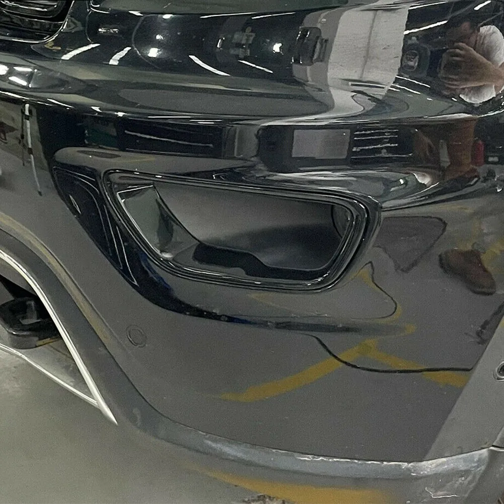 Черная крышка передней противотуманной фары отделка для Jeep Grand Cherokee 2017-2021 2019