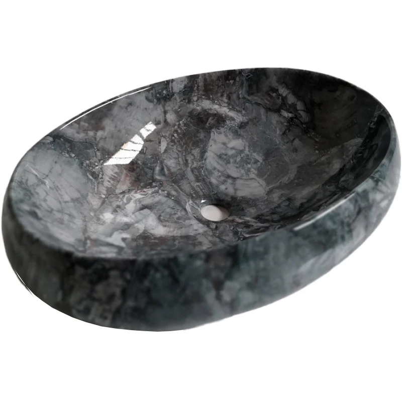 

YS097 Retro Marble Pattern Counter Basin Rectangular Ceramic Sink High Temperature Firing Wash Basin Hotel Above Counter Basin