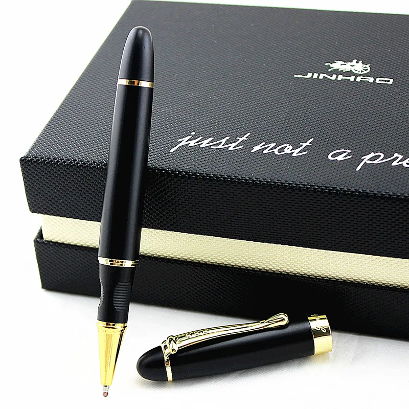 Шариковая ручка JINHAO X450 матовая черная и золотая для бизнеса офиса белая разные