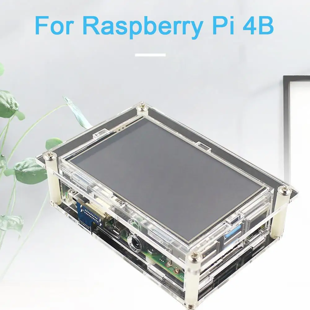 Сенсорный экран 3 5 дюйма HDMI + акриловый чехол для Raspberry Pi 4|Мониторы| |