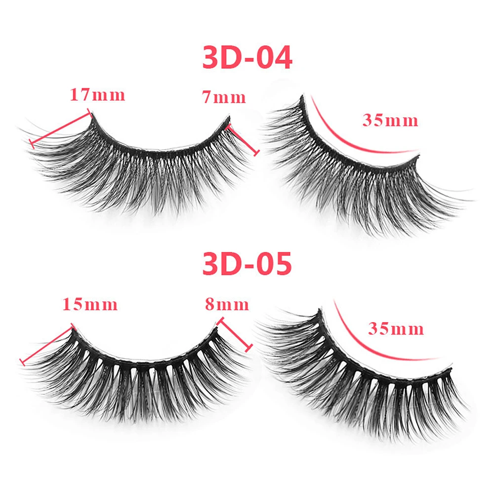 Набор объемных накладных ресниц ручной работы 2 пары многоразовый натуральный